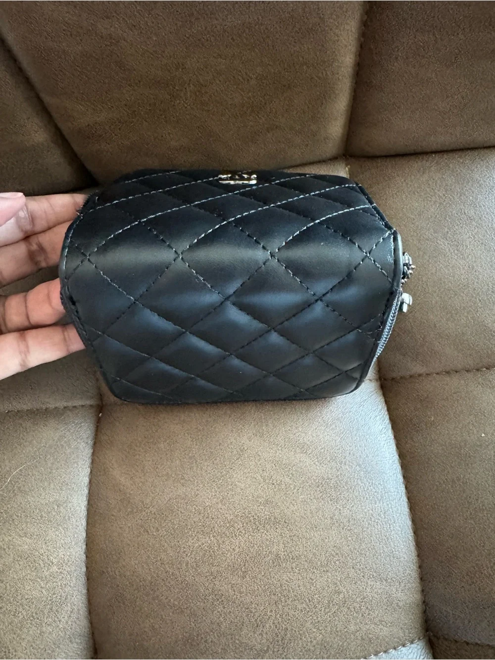 Black Quilted Card Wallet